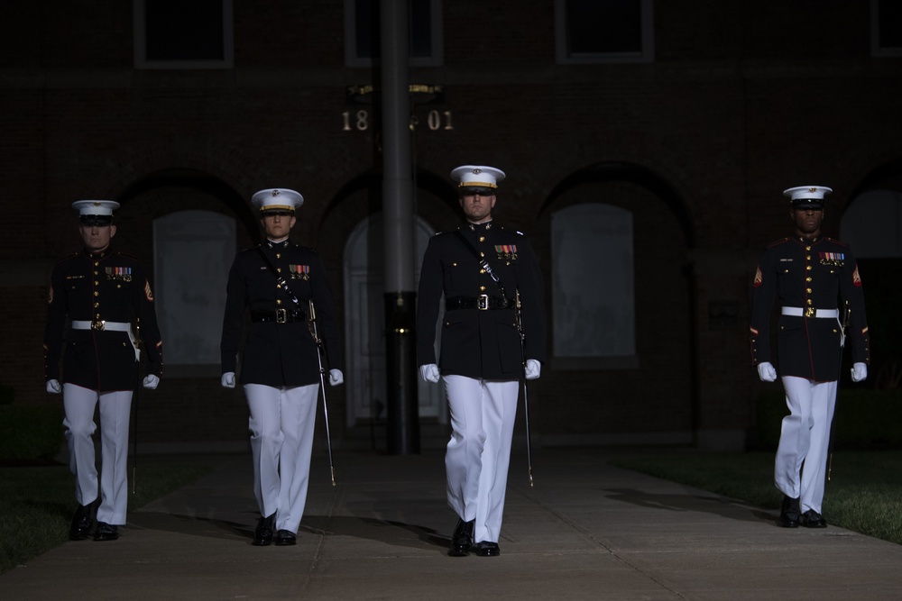 Marine Barracks Washington Holds Evening Parade