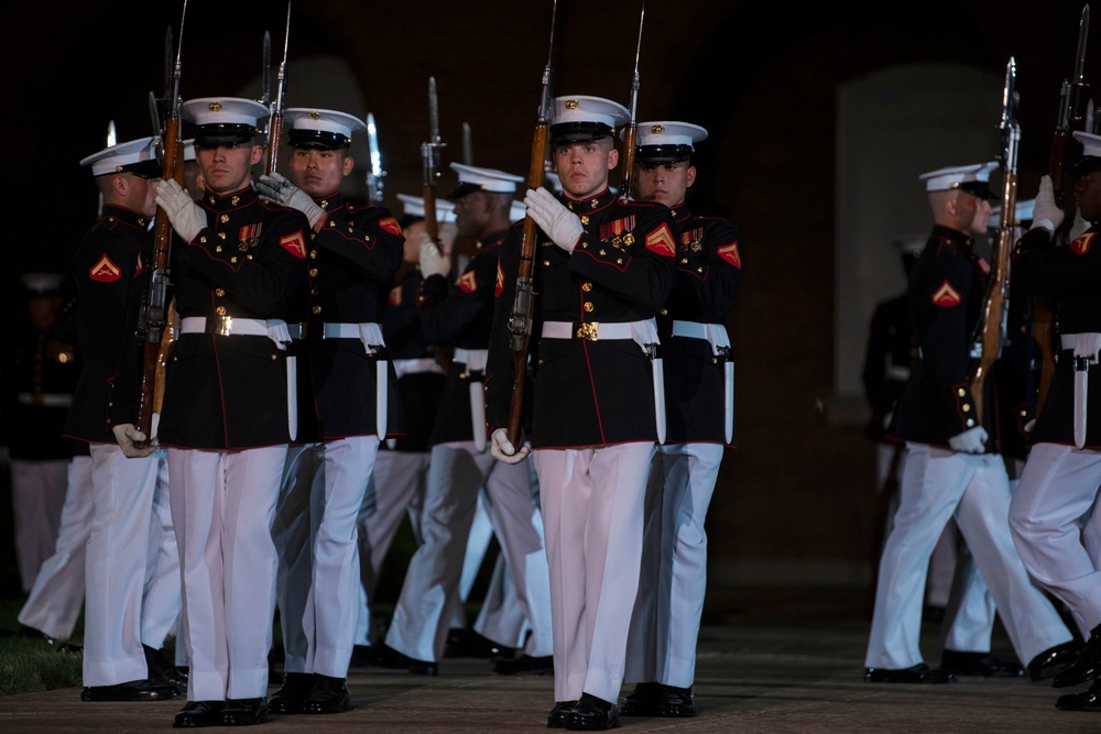 Marine Barracks Washington Holds Evening Parade