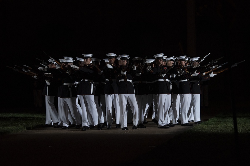 Marine Barracks Washington Holds Evening Parade