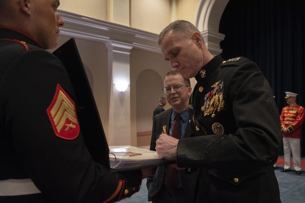 Marine Barracks Washington Holds Evening Parade