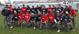 U.S. Army Soldiers face off against Romanian National Team in baseball game