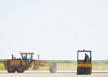 Civil engineers maintain primitive airfield, support combat operations
