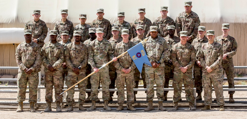 Soldiers with Class 19-704 Graduate BLC at Camp Buehring