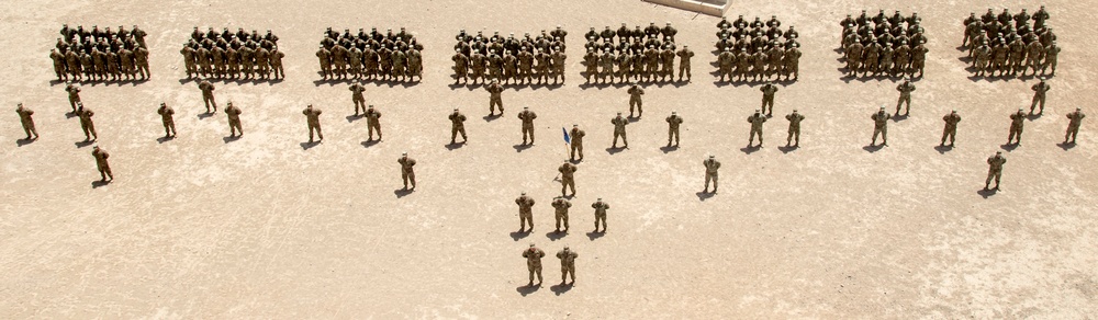 Soldiers with Class 19-704 Graduate BLC at Camp Buehring