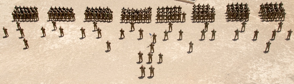 Soldiers with Class 19-704 Graduate BLC at Camp Buehring