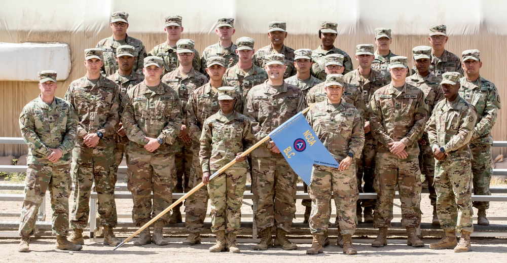 Soldiers with Class 19-704 Graduate BLC at Camp Buehring