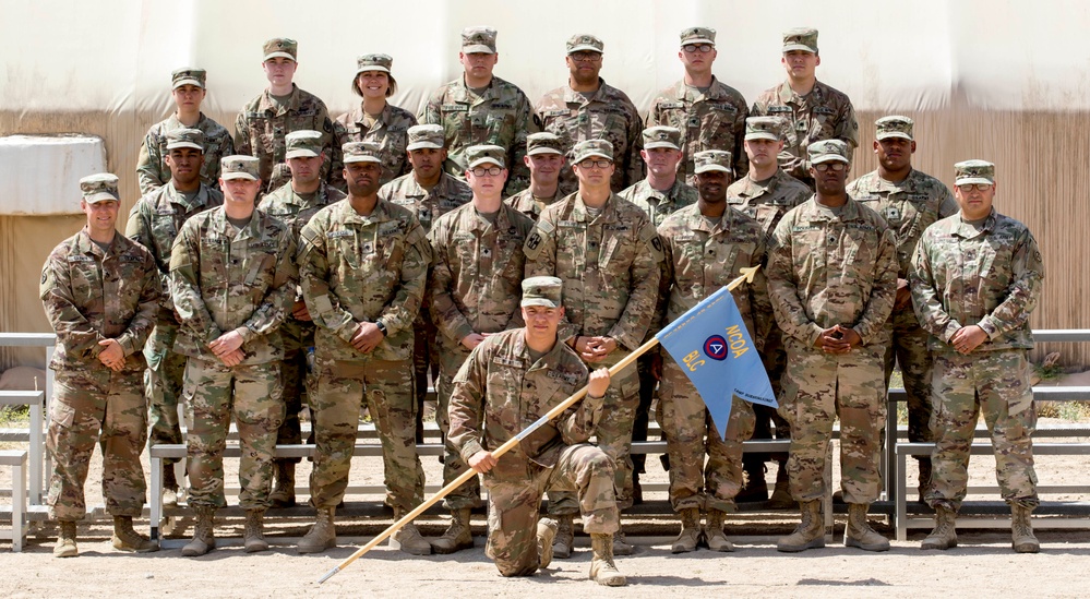 Soldiers with Class 19-704 Graduate BLC at Camp Buehring
