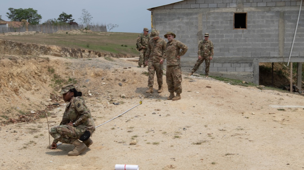 411th Engneer Brigade begins the Aldea Eucalypto School building project during exercise Beyond the Horizon 2019