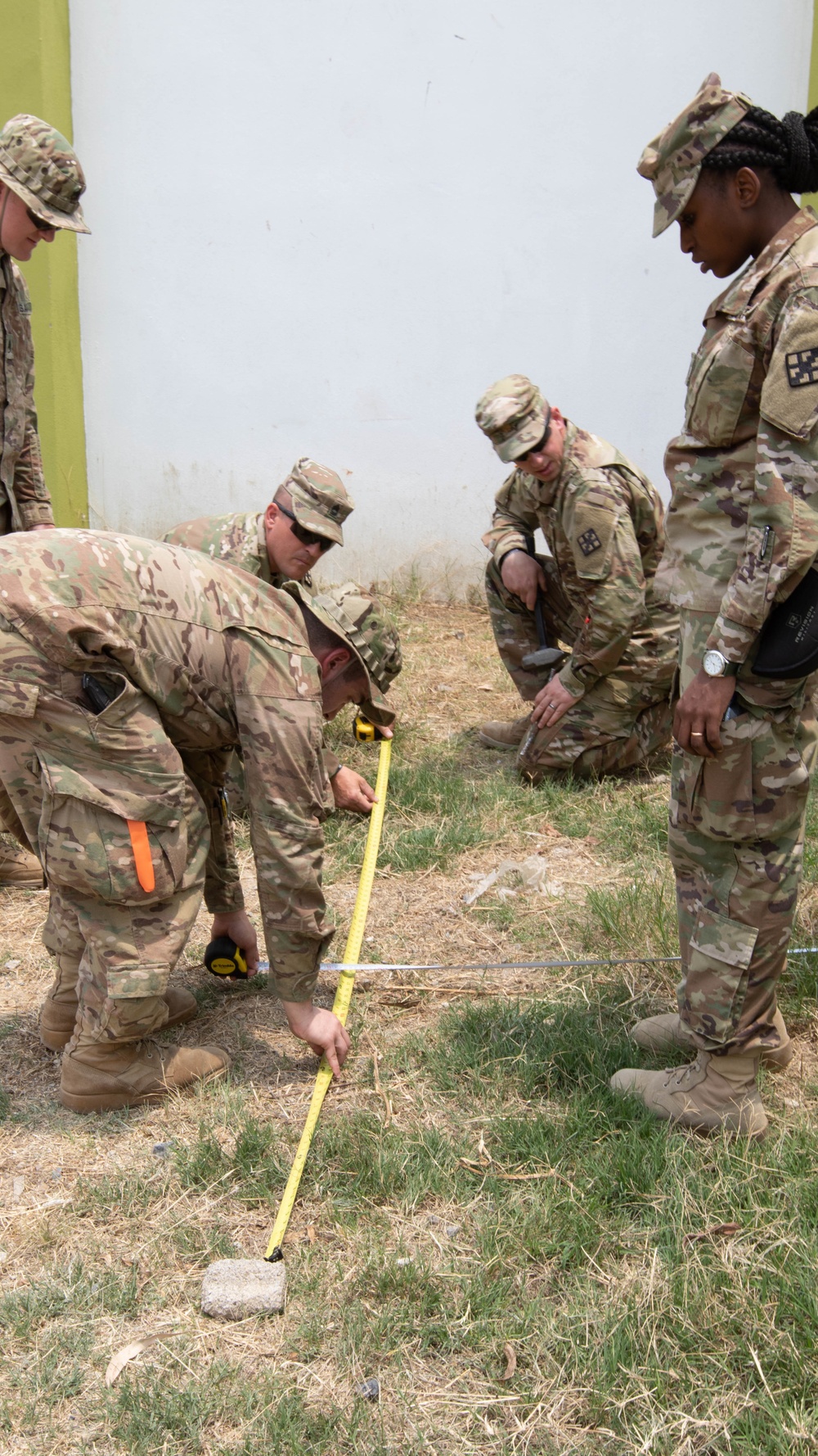 Soldiers of 411th Engineer Brigade prepare to build Instituto Nacional Educacion Diversa Los Olivos during exercise Beyond the Horizon 2019