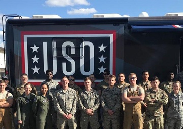 USO visits field-deployed Airmen