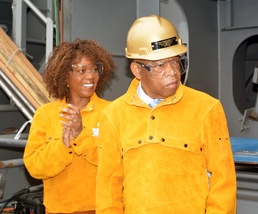 Congressman John Lewis Attends Keel Laying of Namesake Ship