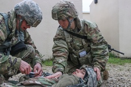 Treating a simulated casualty