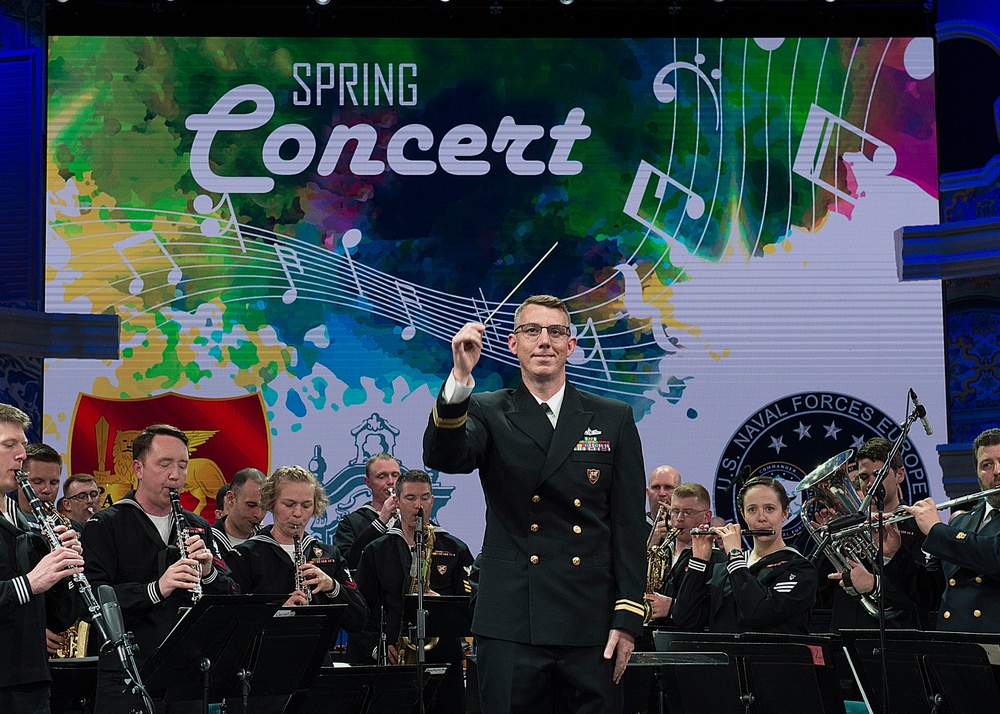 U.S. Naval Forces Europe Band performs in Naples