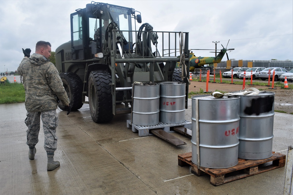 Civil Engineer Airmen support Theater Security Package 19.1 in Romania