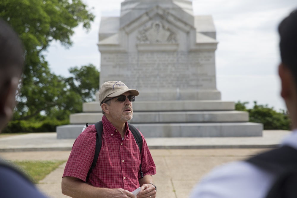 U.S Marines partake in Yorktown Battle Site Tour