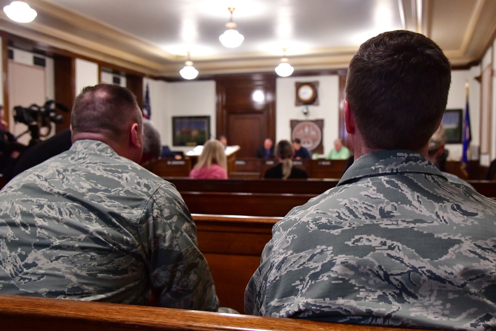 148th Fighter Wing leadership speaks with St. Louis County Commissioners