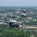 UH-1 Hueys fly during Joint Base Andrews Air &amp; Space Expo