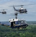 UH-1 Hueys fly during Joint Base Andrews Air &amp; Space Expo