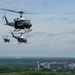 UH-1 Hueys fly during Joint Base Andrews Air &amp; Space Expo