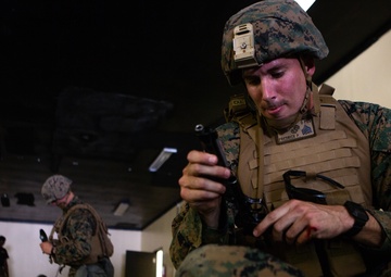 Marine and Sailors take part in the annual 2nd MLG squad Competition