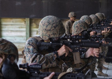 Marine and Sailors take part in the annual 2nd MLG squad Competition