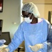 Walter Reed nurse prepares for a medical procedure.