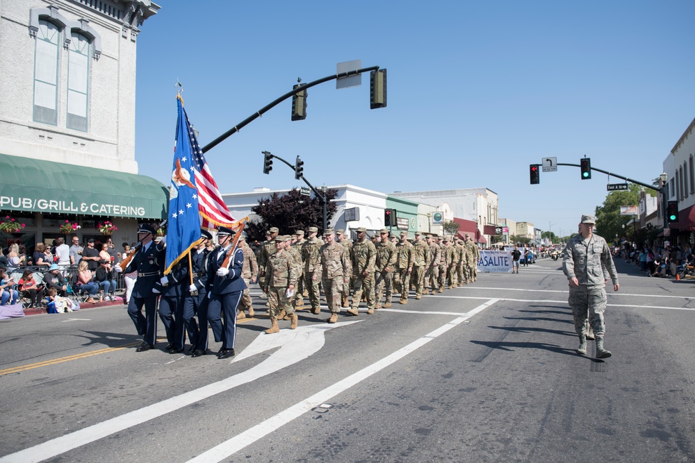 Travis Marches in Dixon May Fair