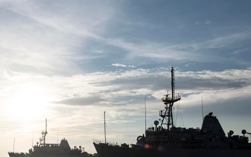 USS Patriot and USS Pioneer photo exercise