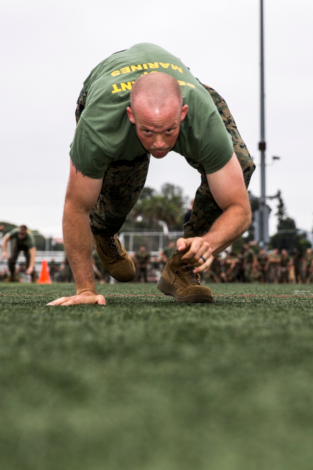 U.S. Marines participate in the Staff Noncommissioned Officer Academy Director's Cup Challenge