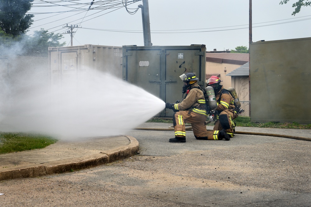 Osan firefighter training