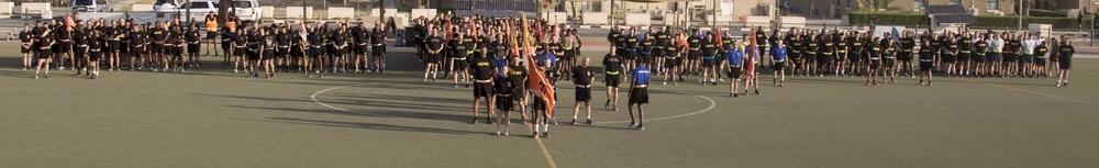 Service Members participate in Best Cyber Warrior Signal Run at Camp Arifjan