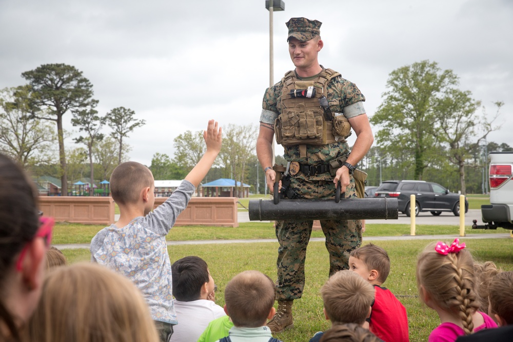 Cherry Point Police visit Child Development Center