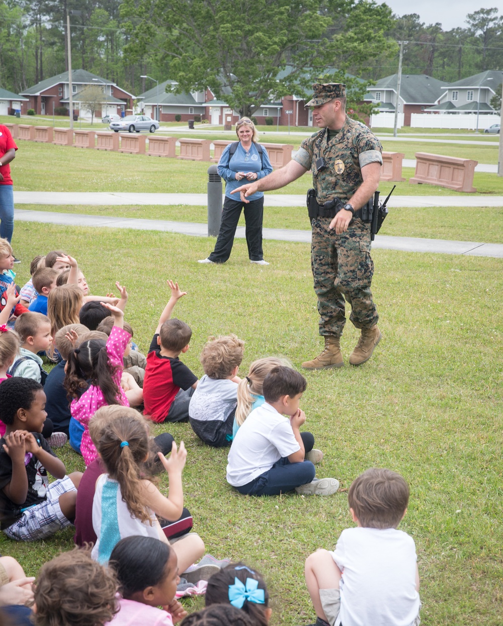 Cherry Point Police visit Child Development Center