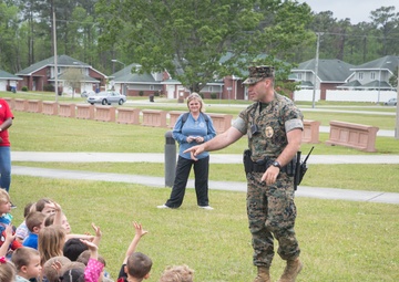 Cherry Point Police visit Child Development Center