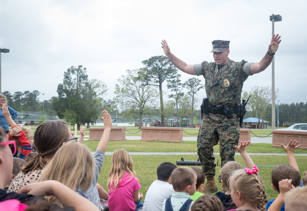 Cherry Point Police visit Child Development Center