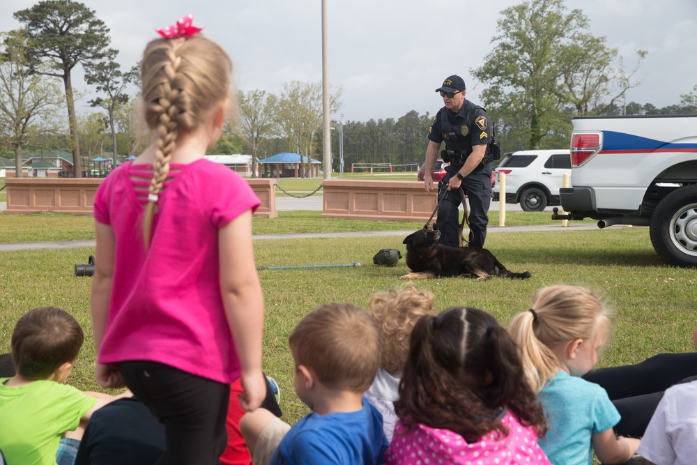 Cherry Point Police visit Child Development Center