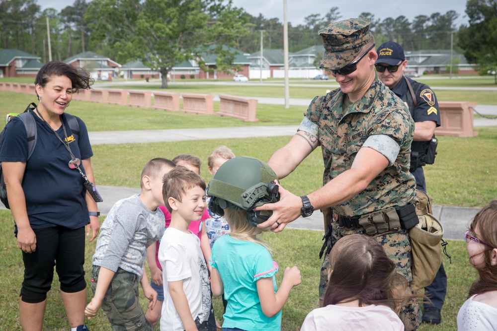 Cherry Point Police visit Child Development Center