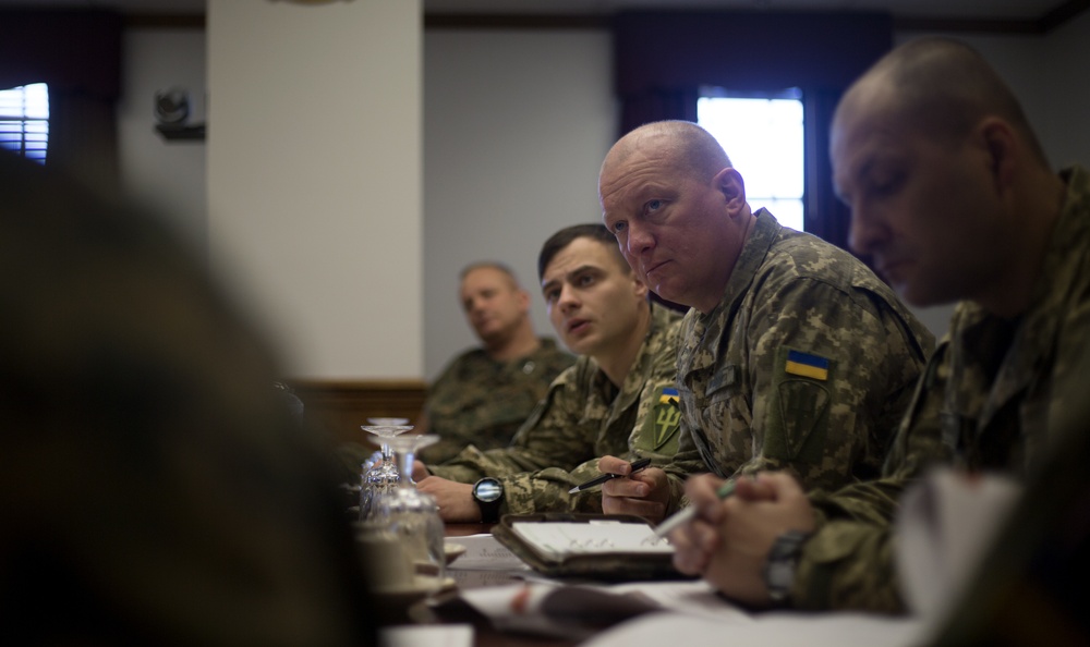 US, Ukrainian Marine Corps leaders meet during Key Leader Engagement