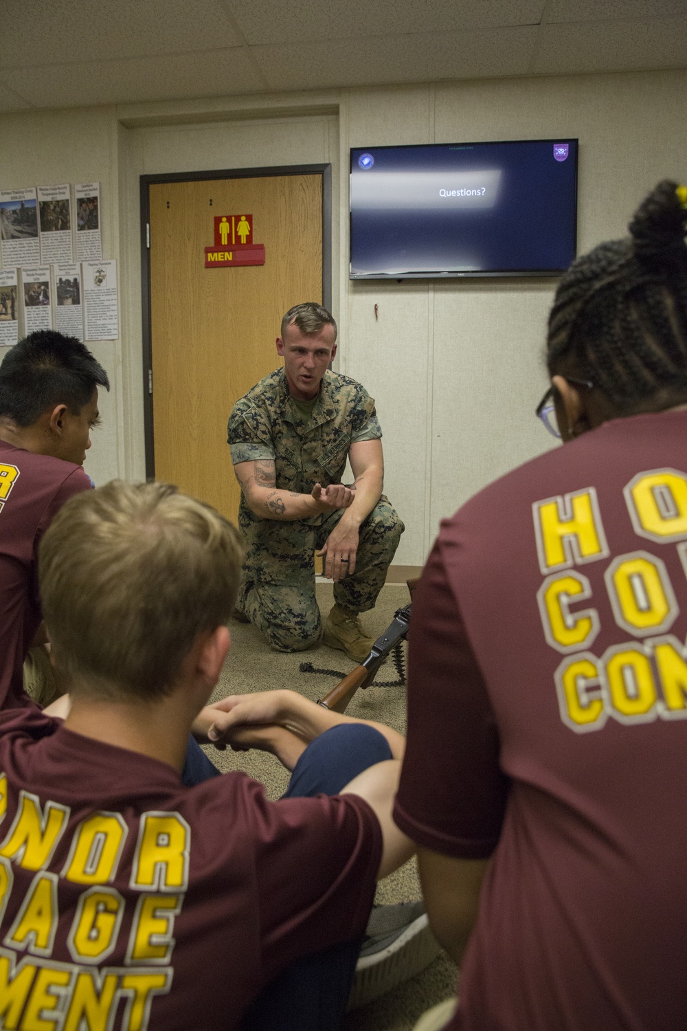 Marine Corps Security Cooperation Group Welcomes Eugene Ashley High School NJROTC students