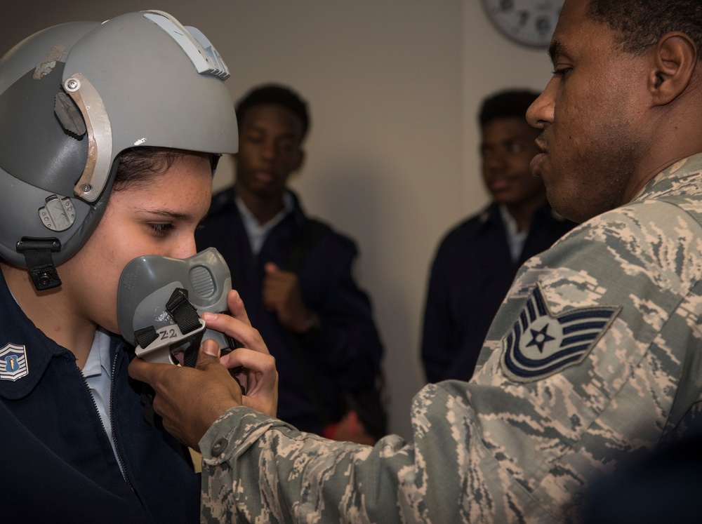 West Orange High School JROTC cadets tour JB MDL