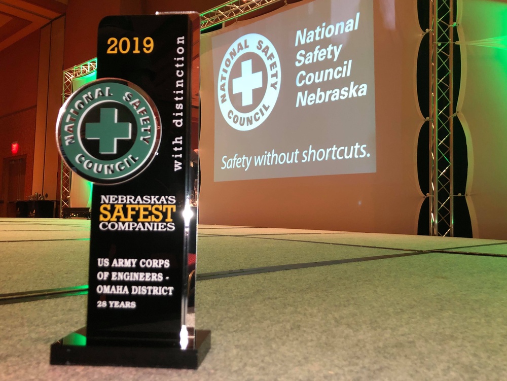 USACE Omaha District receives Nebraska Safety Council award for 28th consecutive year