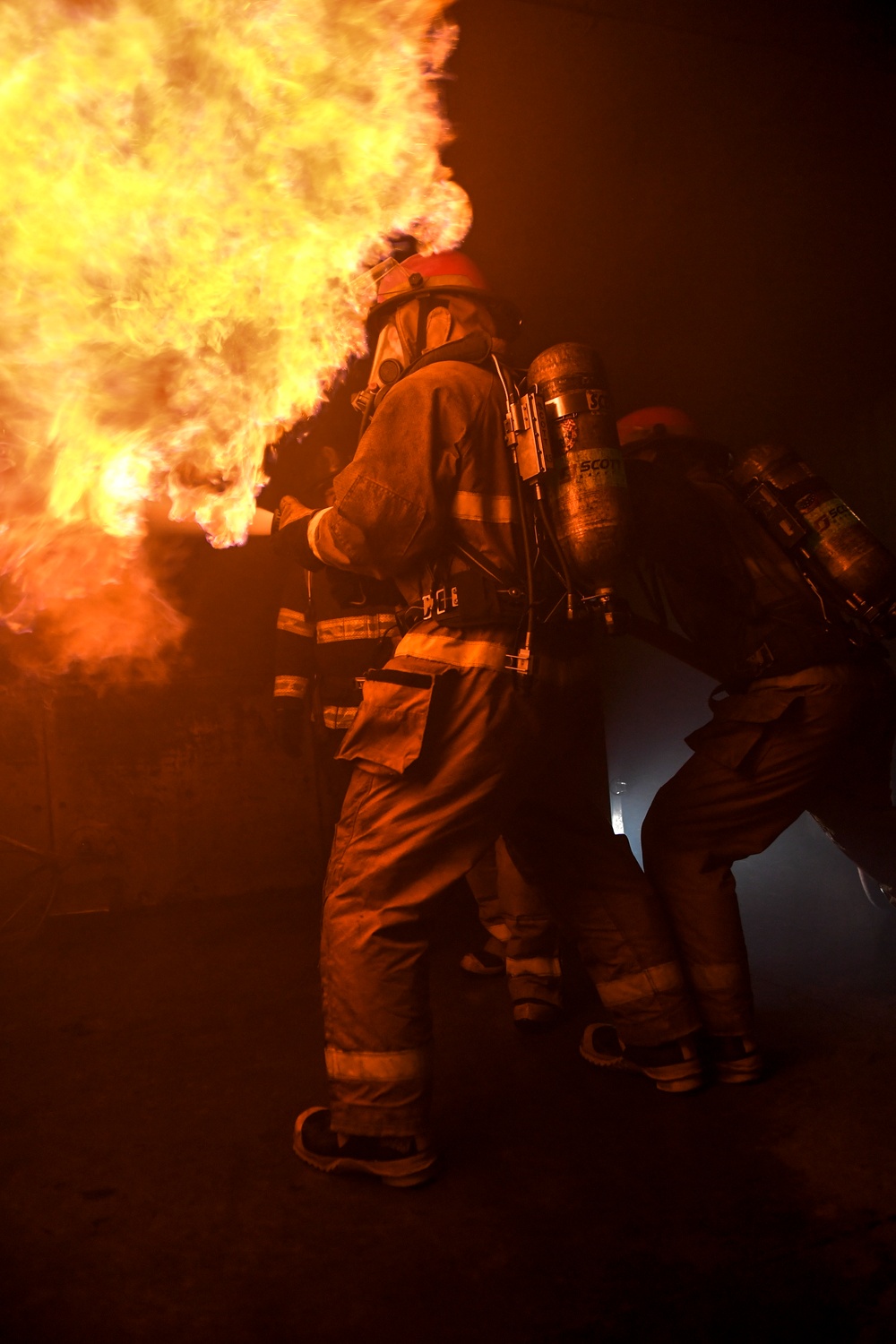 Sailors Assigned to USS Vinson &amp; USS Gridley Conduct Firefighting Training