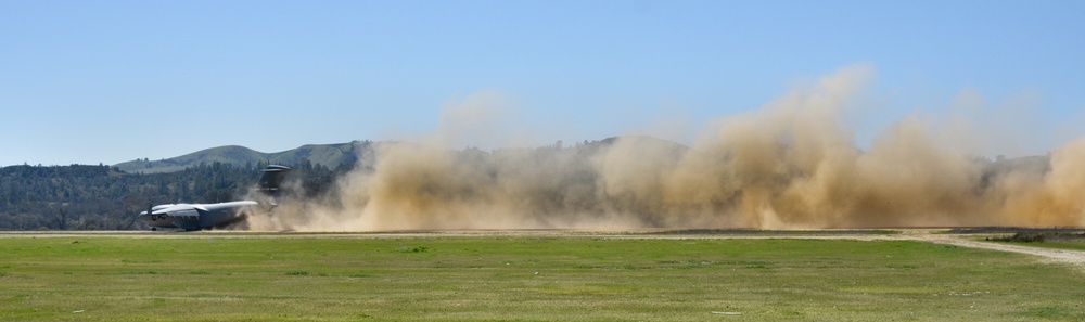 C-17 Lands on Dirt Airstrip