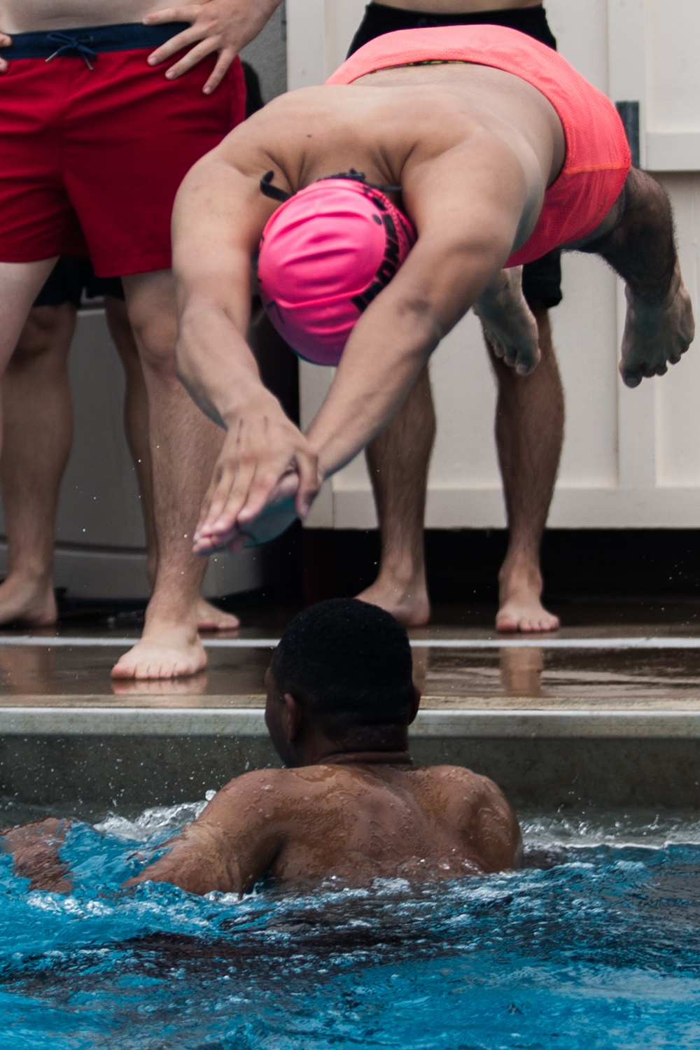 U.S. Service Members Compete in Commanding General's Cup Swim Meet