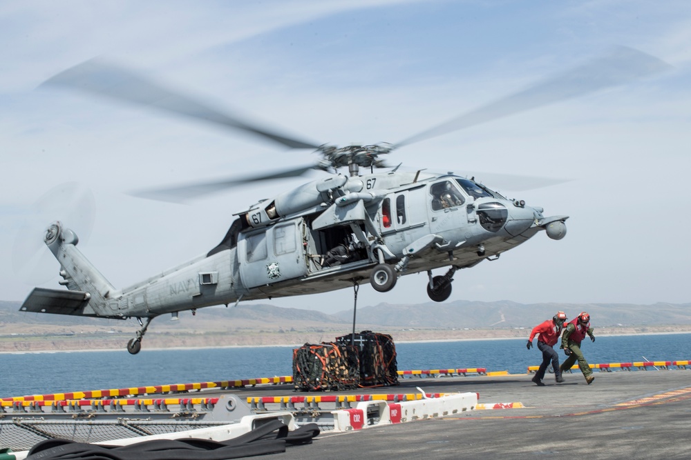 USS Boxer Vertical Replenishment