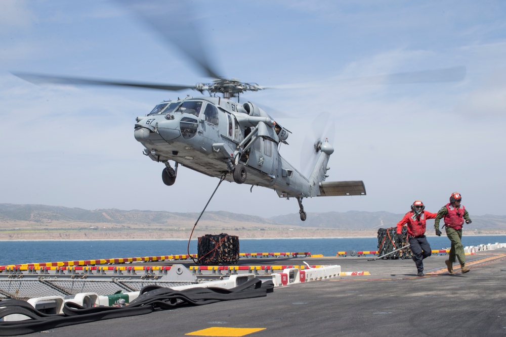 USS Boxer Vertical Replenishment