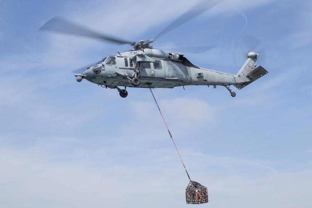 USS Boxer Vertical Replenishment