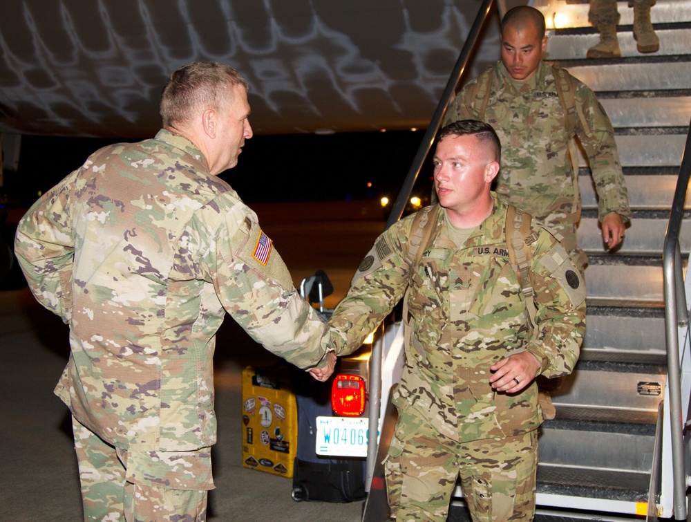 Texas Army National Guard soldiers return home from their deployment in the Middle East.