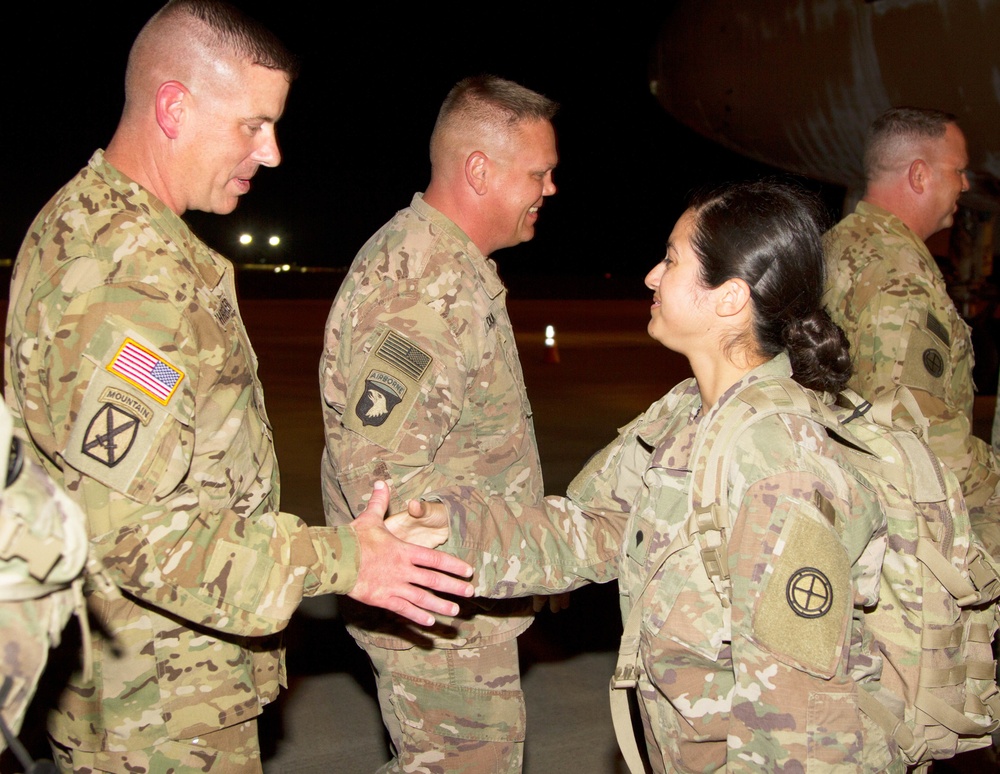 Texas Army National Guard Soldiers return home from their deployment in the Middle East.