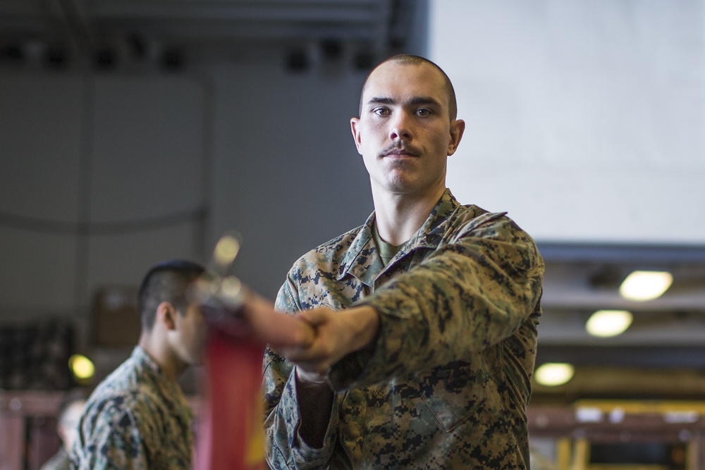 USS Boxer Corporals Course Drill